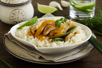 stir-fry with Turkey and vegetables.