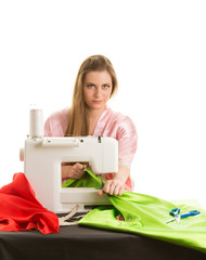 Seamstress at work