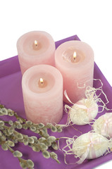 Easter egg candles willow