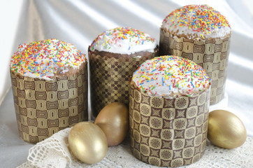 Easter egg cake fabric lace