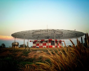 VOR station located in the airfield