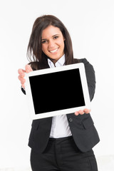 Business woman using a digital tablet