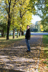 Fototapeta premium The young man smiles close up