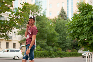 Fototapeta premium The young man smiles close up