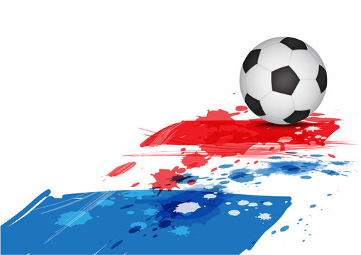 soccer ball on France flag