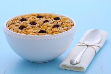 Delicious organic muesli cereal