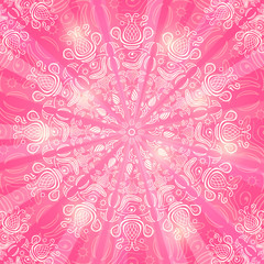 Shiny Pink Lacy Decoration Card