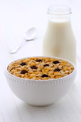 Delicious muesli breakfast