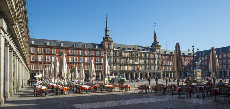 Terrace on the Plaza Mayor in Madrid