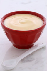 Fresh peach yogurt