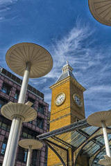 In front of the Unedrground station