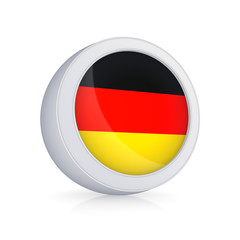 Naklejka premium Icon with flag of Germany.