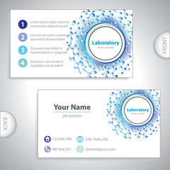 Universal blue-violet laboratory business card.