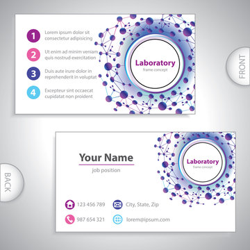 Universal violet-blue laboratory business card.