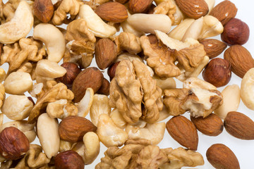 background of mixed nuts