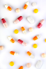 pills isolated on white