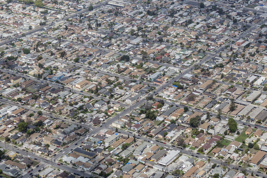 South Central Los Angeles Aerial