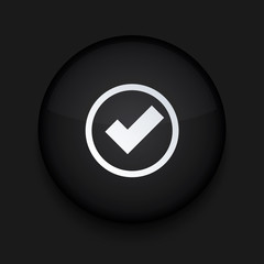 Vector modern black circle icon. Eps10
