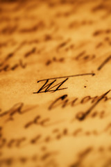 papier mit alter schrift
