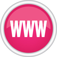 Круглый векторный знак с надписью WWW