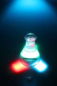 chemieglas auf lichtern