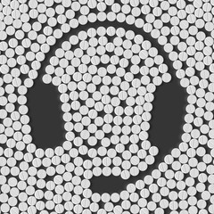 pills concept: headphones