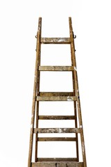 Frontview of a wood ladder