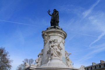 Fototapeta na wymiar Place de la république, Paris