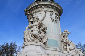 Fototapeta na wymiar Place de la république , Paris