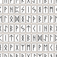 Seamless pattern of runes