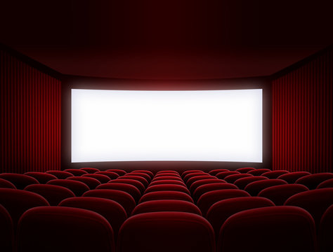 cinema screen for movie presentation