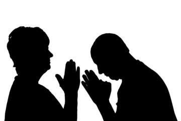 Vector silhouette of people.