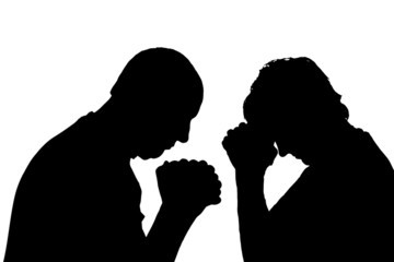 Vector silhouette of people.