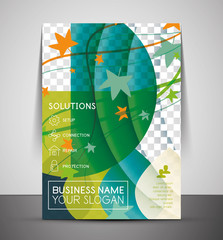 Nature corporate flyer print template