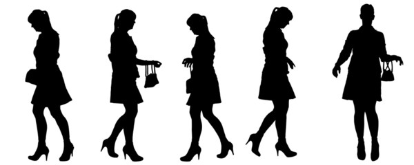 Vector silhouette of a woman.