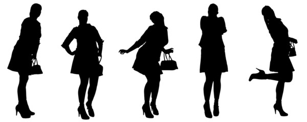 Vector silhouette of a woman.