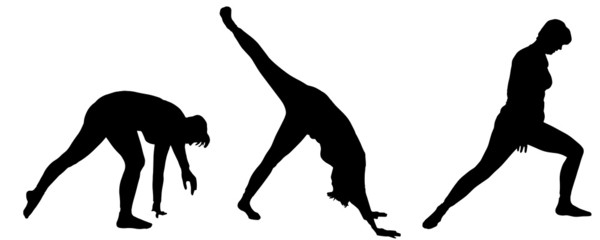 Vector silhouette of a woman.