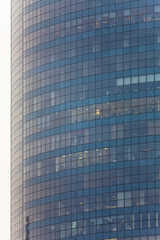 Fototapeta na wymiar high glass building in downtown. skyscraper
