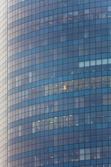 Fototapeta na wymiar high glass building in downtown. skyscraper