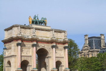 Fototapeta na wymiar Musée du Louvre, Jardin des Tuileries. Paris