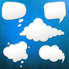 Blue Grunge Texture With Speech Bubble