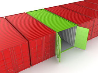 Unique container among ordinary.