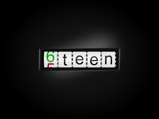 Zähler für Geburtstag sechzehn Jahre a