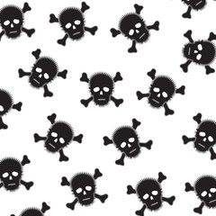 Abstract background with skulls