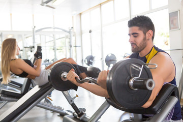 Obraz premium Man at the gym
