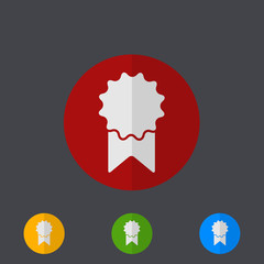 Vector modern circle icons set on gray