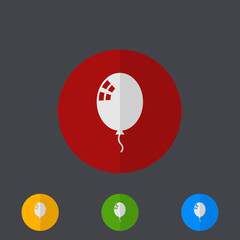 Vector modern circle icons set on gray