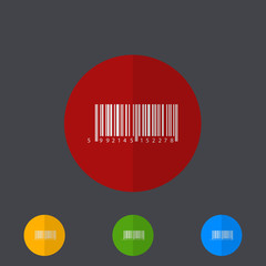 Vector modern circle icons set on gray