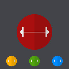 Vector modern circle icons set on gray