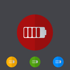 Vector modern circle icons set on gray